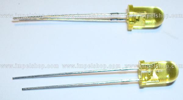 LED DIODE 0,4W 5MM (3,00 to 3,50V) - ORANGE SUPERBRIGHT YELLOW CASING