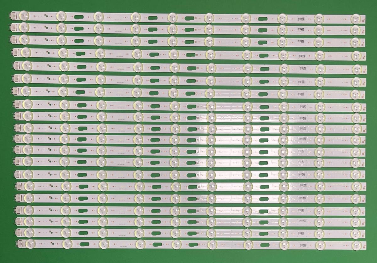 Led backlight strip for tv  SAMSUNG 55" set 20pcs X BN96-48131A , BN96-50371A , L1 Q80 E5 FAM S2(5) R1.0 SCR 100 , LM41-00704A , LM41-00966A , 10LED , 3V ,