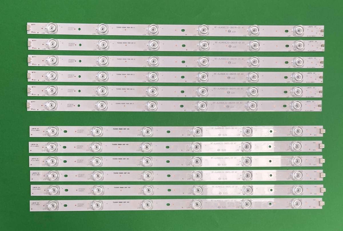 Led backlight strip for tv  SHARP 49" set 12pcs , 6pcs X RF-AJ490E32-0601R-01 & 6pcs X RF-AJ490E32-0601L-A1