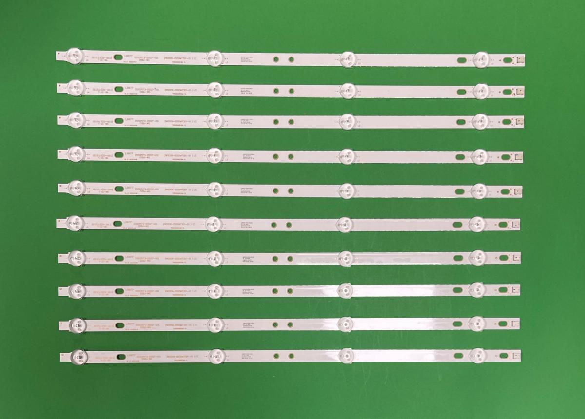 Led backlight strip for tv HAIER 50" set 10pcs X DS50M73-DS07-V01 2W2006-DS50M7301-01 4LED  , 3V , 461MM ,