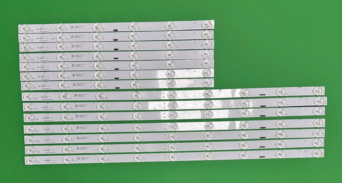 Led backlight strip for tv SONY 55"  set 14pcs , 7pcs x 55039D715SN1L & 7pcs x  55039D715SN1R  SBT55 636.4/409*18*1.0mm , ATTENTION -LED BARS RIGHT AND LEFT HAVE NUMBERS FROM 1 UPT TO 7 AND SHOULD BE CONNECTED IN ORDER WITH EACH OTHER.