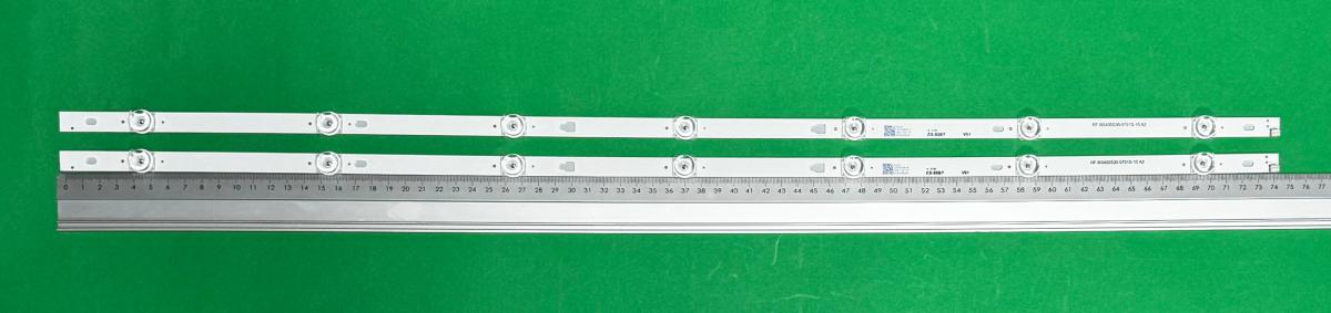 Led backlight strip for tv ELEMENT / HYUNDAI 40" set  2pcs X RF-BS400S30-0701S-10 A2 , 7LED , 747MM , 6V ,