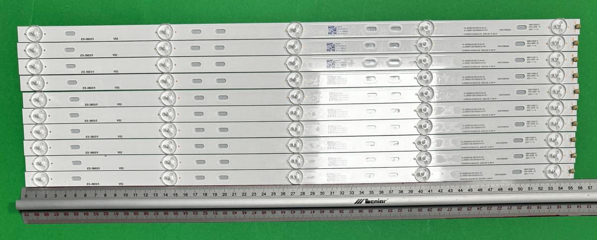 Led backlight strip for tv SKYTECH / MANTA 58" set 10pcs X JL.D58051330-006AS-M_V01 HL-00580A30-0501S-04 A0 58F2 CX58D05-ZC62AG-02 3080558F20DTZ001 6B5CX55515  MS-L3006 V2 , 5LED , 556MM , 6V ,