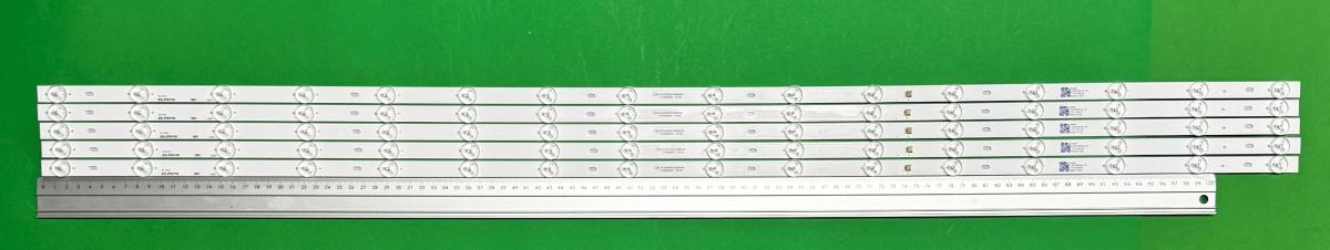 Led backlight strip for tv RCA / MANTA 55" set 5pcs X SJ.CX.D5500802-2835NS-M 1.14.MD550081 181128 CX.D550S13-23749-HL1019 , 16LED , 1076MM , 3V ,