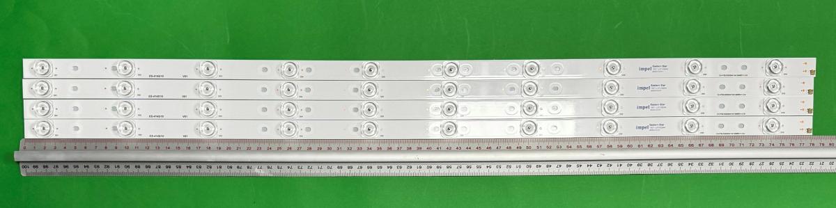 Led backlight strip for tv  SHARP BLAUPUNKT 40"   set 4pcs X CRH-P39.535350410412M REV1.0 B , 10LED , 780MM , 3V ,