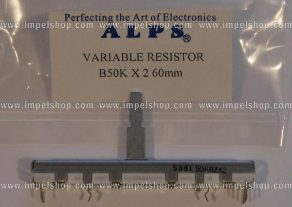 VARIABLE RESISTOR ALPS 50KBX2   PITCH : 60MM
